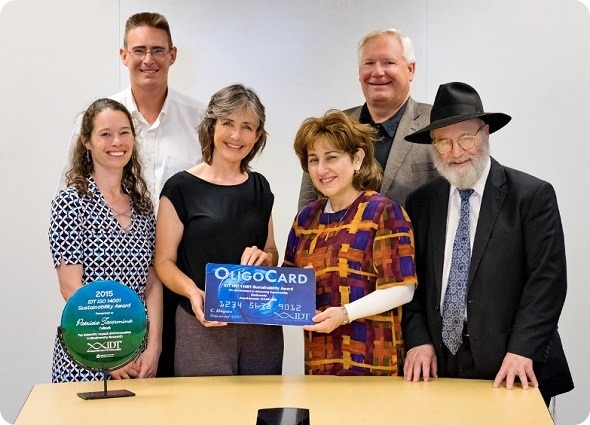 Dr Patricia Tavormina Winner of First IDT ISO 14001 Sustainability Award