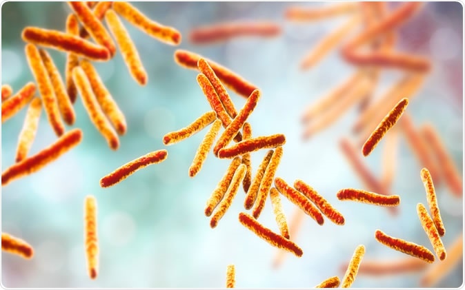 Bacteria Mycobacterium tuberculosis, the causative agent of tuberculosis, 3D illustration Credit: Kateryna Kon / Shutterstock
