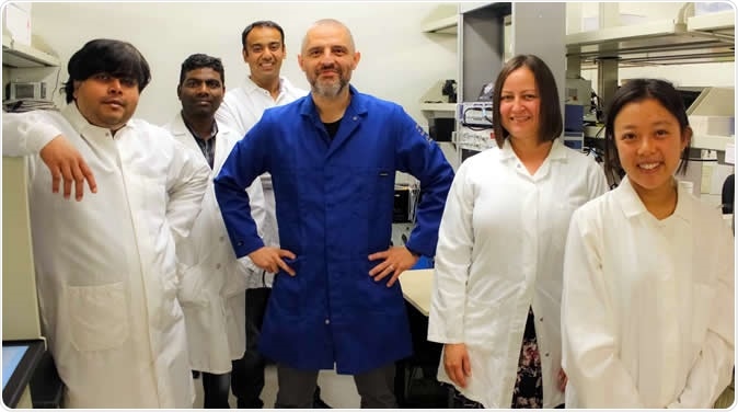 The Navedo lab team is identifying how diabetes increases the risks of serious health conditions such as heart disease and stroke. From left to right are Debapriya Ghosh, Gopireddy Reddy, Arsalan Syed, Manuel Navedo, Madeline Nieves-Cintrón and Thanhmai Lee. Image Credit: UC Regents / UC Davis Health