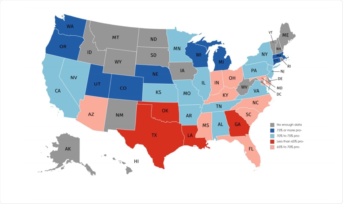 State-level public opinions about potential COVID-19 vaccines.