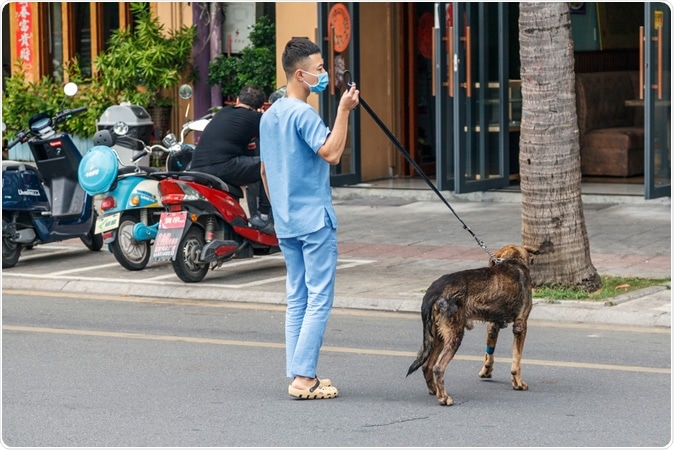China, Hainan Island, Dadonghai Bay - Chinese vet rescues a stray dog. Image Credit: Evgenii Mitrokhin / Shutterstock