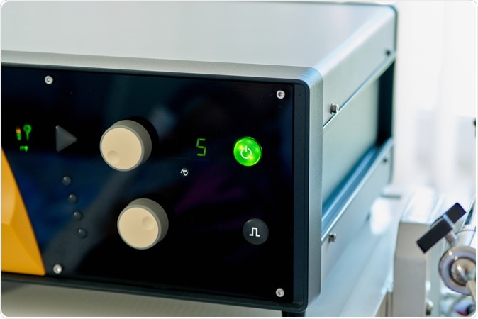 Medical equipment for magnetic stimulation and physiotherapy. Image Credit: nikolay_artjuhoff / Shutterstock