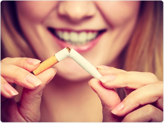 Woman Quitting Smoking Woman Quitting Smoking