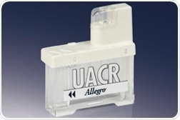 Urine albumin/creatinine, 7.5-minute assay, 25-μL urine.