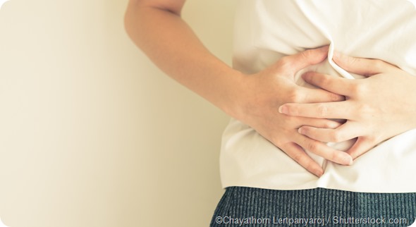 Woman stomach ache