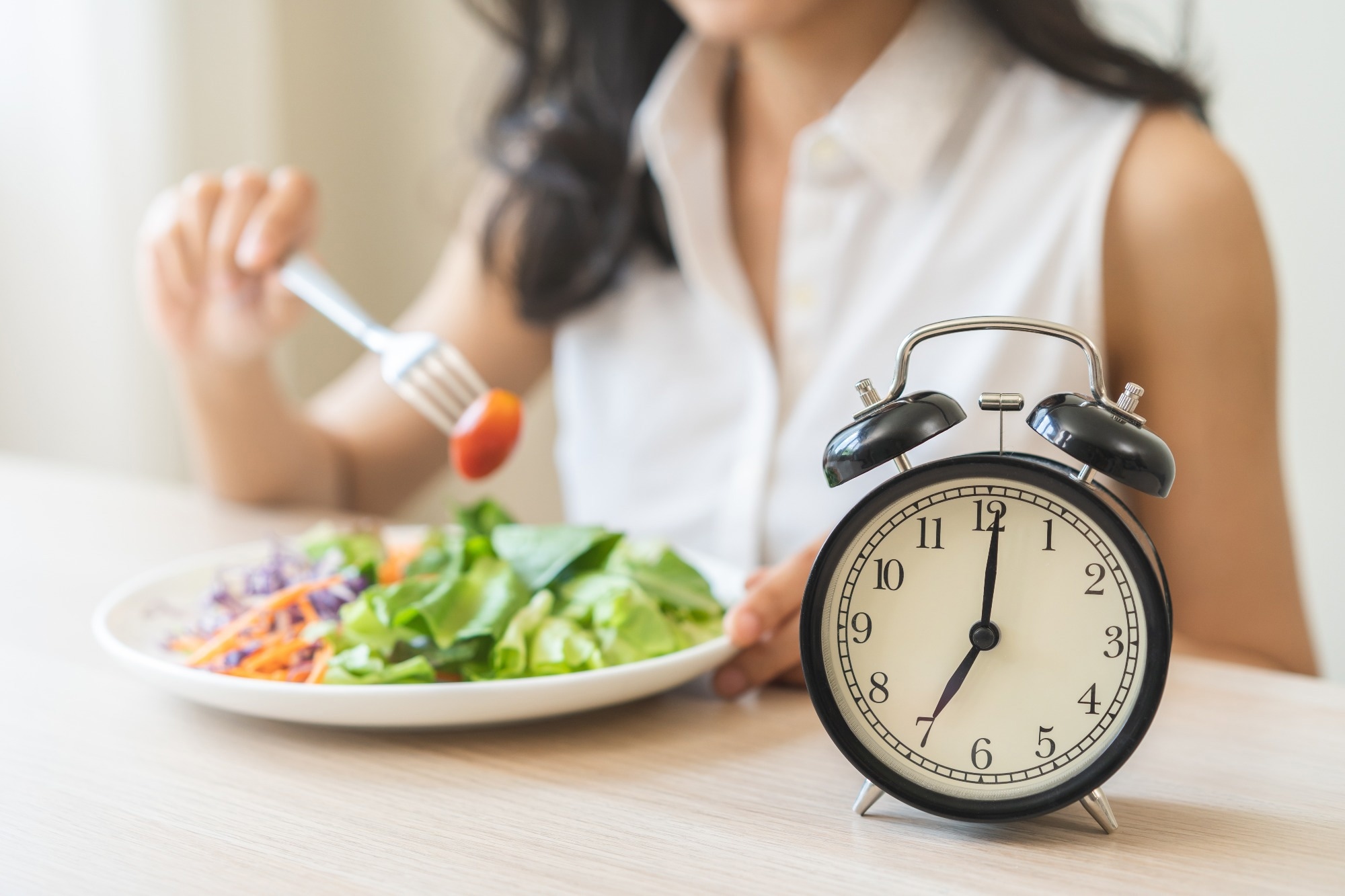 Intermittent fasting with clock.