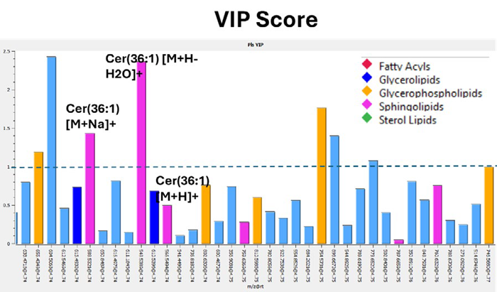 Various tool available in Lipostar to interrogate the most relevant features found to drive clustering of sample cohort groups