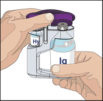 A close-up of a hand holding a container  Description automatically generated