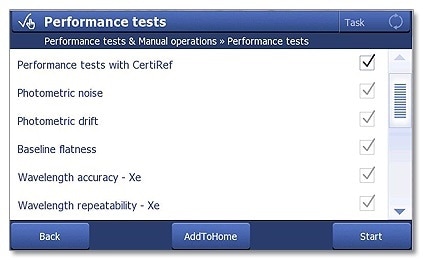 Automated performance verification for UV/Vis spectrophotometers