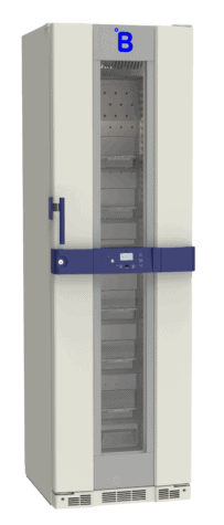 Energy-efficient B381 blood bank refrigerator with 329 L capacity